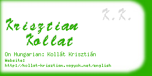 krisztian kollat business card