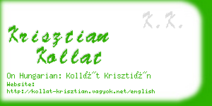 krisztian kollat business card